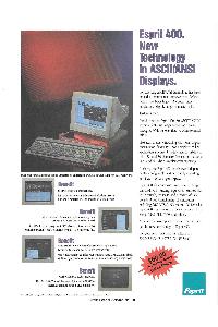 Esprit System Inc. - Esprit 400. New Technology In ASCII ANSI Displays.