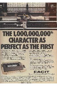 Facit Data Products - The 1,000,000,000th characterc as perfect as the first