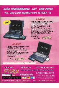 Fosa Computer Inc. - High performance and low price. Yes, they come together here at Fosa !!!