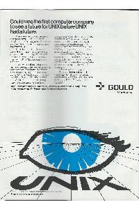 Gould Inc. - Gould was the first computer company to see a future for Unix before Unix had a future