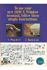 HDS - Human Designed Systems Inc. - To use your new HDS X Window terminal, follow these simple instructions ...