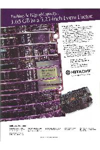 Hitachi Ltd. - Pushing the Edge of Capacity... 1.65 GB in a 5.25-inch Form Factor.