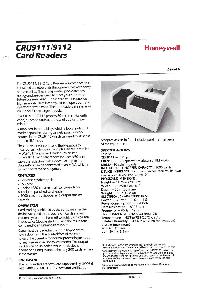 Honeywell - CRU9111/9112 Card readers