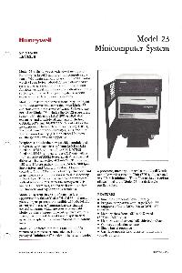 Honeywell - Model 23 Mincomputer System