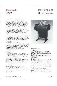 Honeywell - PRU9101/9102 Serial Printers