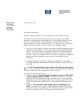 Hewlett-Packard - hp e3000 Customer Letter