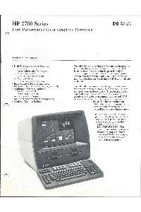 Hewlett-Packard - HP-2700 Series High Performance Color Graphics Terminals