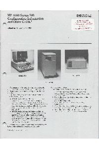 Hewlett-Packard - HP 9000 Series 500 Configuration Information and other guide