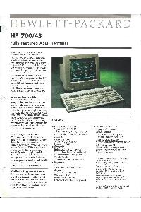 Hewlett-Packard - HP 700/43 Fully featured ASCII terminal