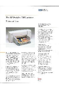 Hewlett-Packard - The HP DeskJet720C Printer - Techicak Data