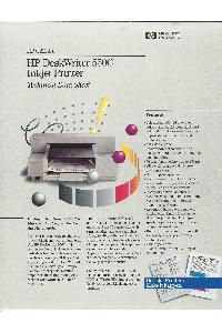 Hewlett-Packard - HP DeskWriter 550C Inkjet Printer - Technical Data