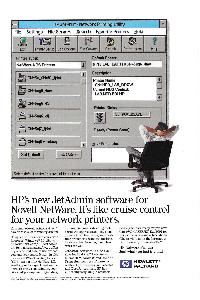 Hewlett-Packard - HP's new JetAdmin software for Novell NetWare. It's like cruise control for your network printers.