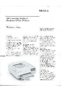 Hewlett-Packard - HP LaserJet II - Technical Data
