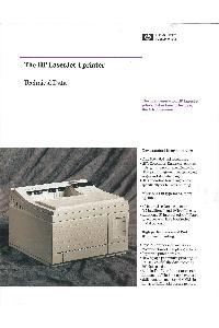 Hewlett-Packard - HP LaserJet 4 Printer - Technical Data