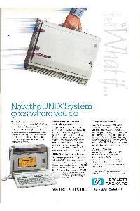 Hewlett-Packard - Now, the UNIX System goes where you go. 