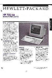 Hewlett-Packard - HP 700/44 Terminal for Multi-User PCs