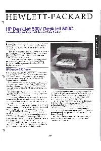 Hewlett-Packard - HP DeskJet 500/ DeskJet 500C Laser-quality Black-and-White and Color Printers