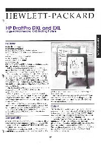 Hewlett-Packard - HP DraftPro DXL and EXL Large-Format Personal CAD Drafting Plotters