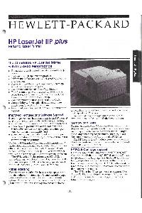 Hewlett-Packard - HP LaserJet IIP plus Personal Laser Printer