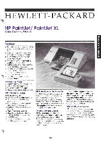 Hewlett-Packard - HP PaintJet/ PaintJet XL Color Graphics Printers