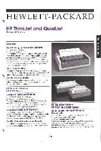 Hewlett-Packard - HP ThinkJet and QuietJet Personal Printers