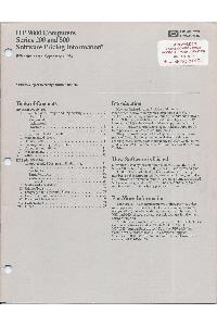 Hewlett-Packard - HP 9000 Computers Series 200 and 500 Software Pricing Information