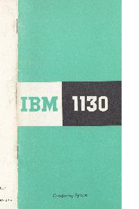 IBM (International Business Machines) - IBM 1130 - Computing System