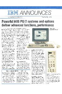 IBM (International Business Machines) - Powerful i486 PS/2 systems and options deliver advanced functions, performance
