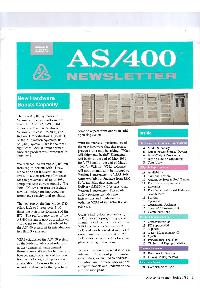 IBM (International Business Machines) - AS/400 Newsletter Spring 1991