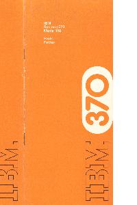 IBM (International Business Machines) - IBM System/370 Model 158 Facts Folder