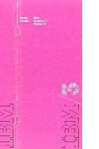 IBM (International Business Machines) - IBM System/3 Model 15 - Facts Folder 
