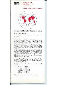 IBM (International Business Machines) - ESA/390 MVS/ESA Quick reference guide