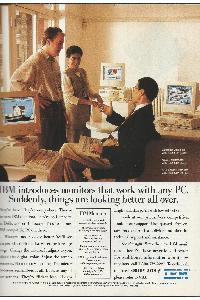 IBM (International Business Machines) - IBM introduces monitors that work with any PC