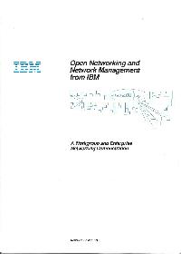 IBM (International Business Machines) - Open Networking and Network Managment From IBM