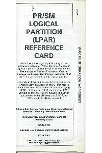 IBM (International Business Machines) - PR/SM Logical Partition (LPAR) reference card