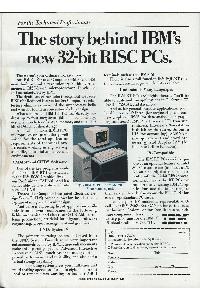 IBM (International Business Machines) - The story behind IBM's new 32-bit RISC PCs