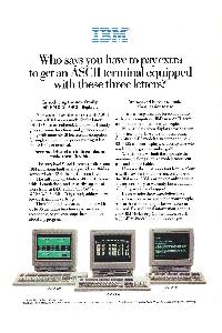 IBM (International Business Machines) - Who says you have to pay extra to get an ASCII terminal equipped with these three letters?