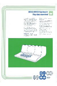 ICL - 8950/8959 Hardware Key data terminal