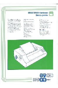 ICL - 8950/8959 Hardware Matrix Printers