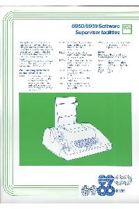 ICL - 8950/8959 Software Supervisor Facilities