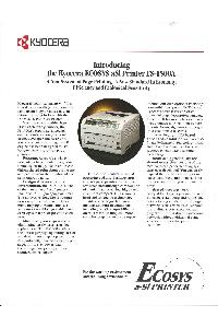 Kyocera - Introducing the Kyocera Ecosys a-SI printer FS-1500A