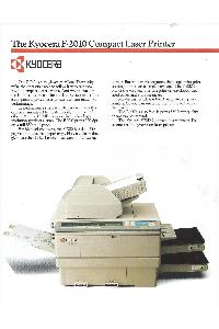 Kyocera - The Kyocera F-2010 Compact Laser Printer
