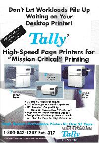 Mannesmann Tally - Don't Let Workloads Pile Up Waiting on Your Desktop Printer!
