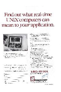 Masscomp - Find out what real-time UNIX computers can mean to your application.