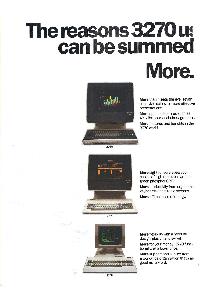 Memorex Corp. - The reasons 3270 users choose Memorex can be summed up in two words: More. And less.