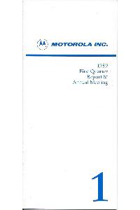 Motorola - 1989 First Quarter Report & Annual meeting