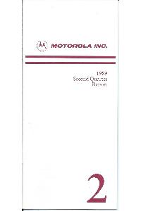 Motorola - 1989 Second Quarter Report