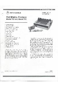Motorola - Dot Matrix Printers MOdel 702 and Model 703