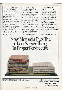 Motorola - Now Motorola puts the client server thing in proper perspective