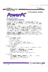 Motorola - PowerPC - Product Preview - C Compilation System
